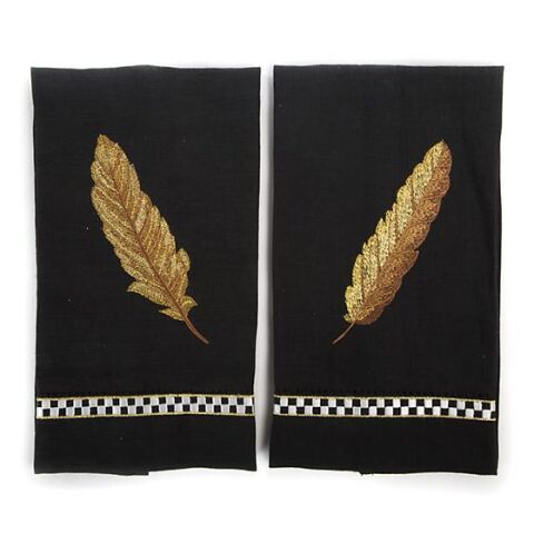 Feather Guest Towels - Set of 2
