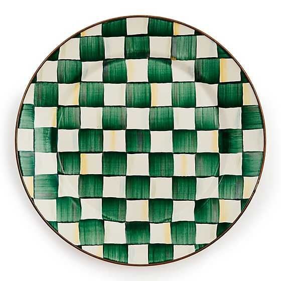 Emerald Check Charger/Plate
