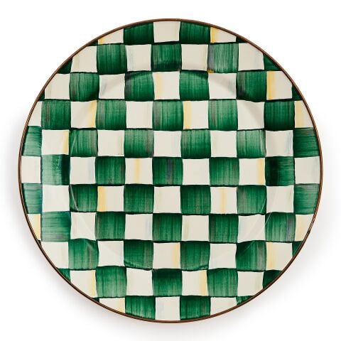 Emerald Check Charger Plate