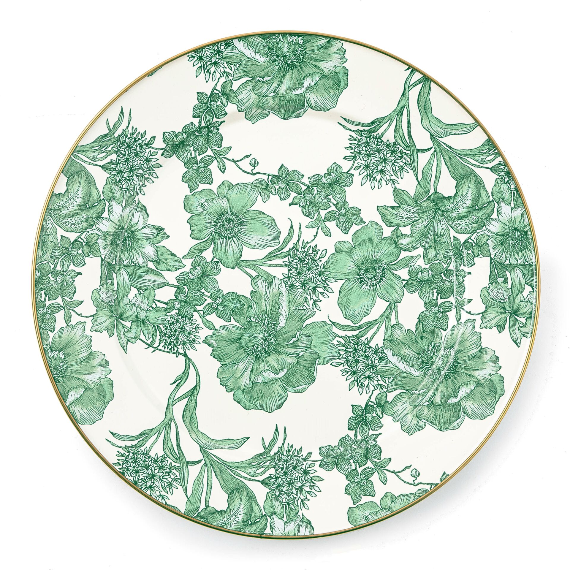 Emerald English Garden Charger Plate