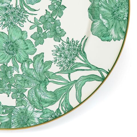 Emerald English Garden Charger Plate