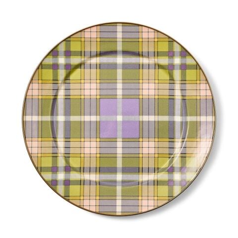 Tartan Violet Charger Plate