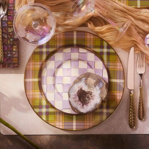 Tartan Violet Charger Plate