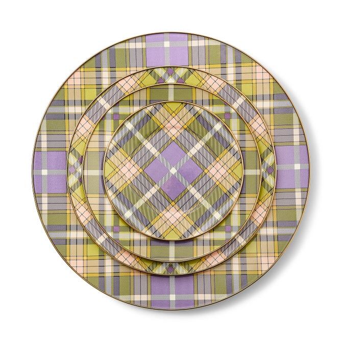 Tartan Violet Charger Plate