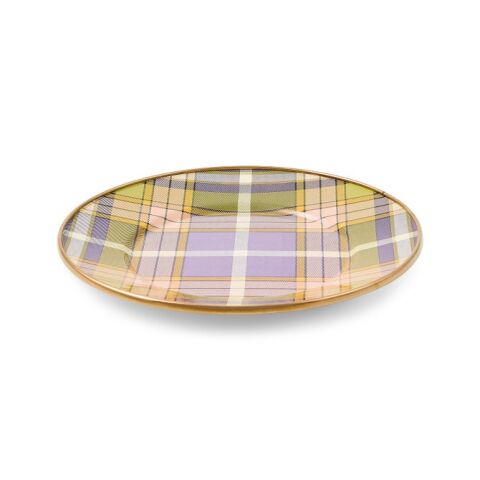 Tartan Violet Salad/Dessert Plate