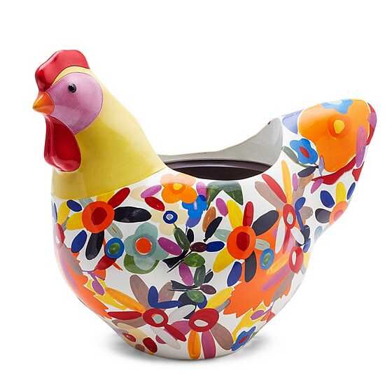 Avant Garden Chicken Planter - Floral