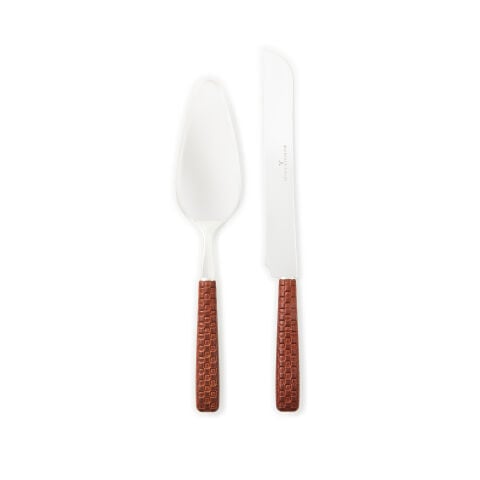 Everyday Leather Cake Serving Set