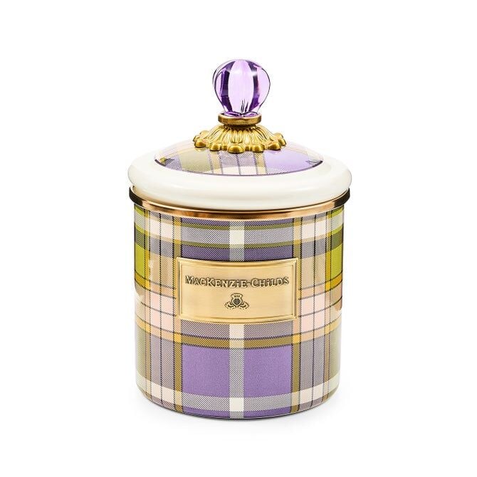 Tartan Violet Small Canister