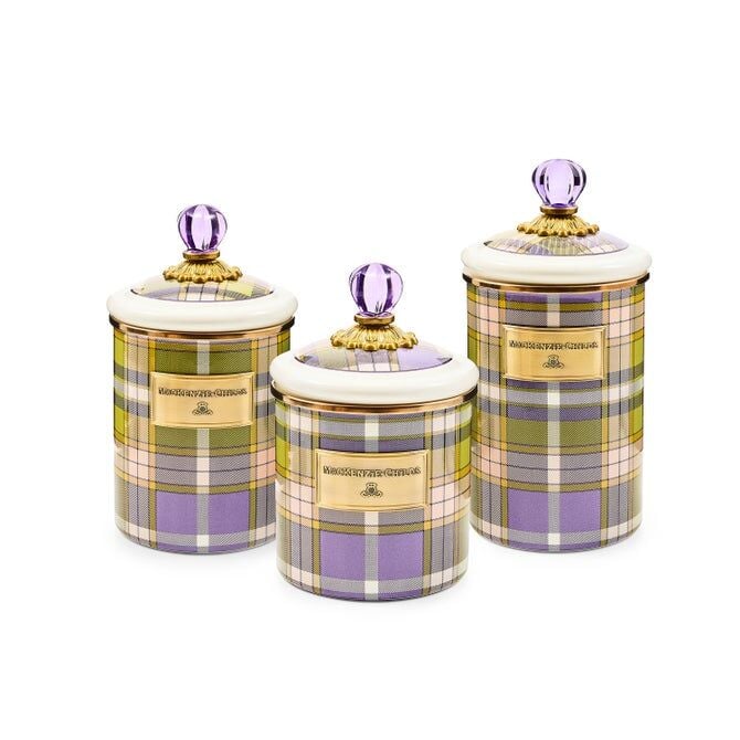 Tartan Violet Small Canister