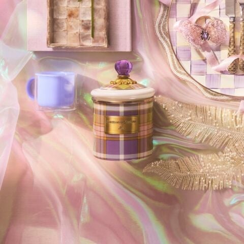 Tartan Violet Small Canister