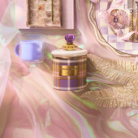 Tartan Violet Small Canister