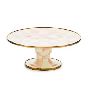 Rosy Check Mini Pedestal Platter
