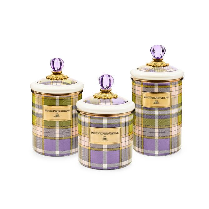 Tartan Violet Medium Canister