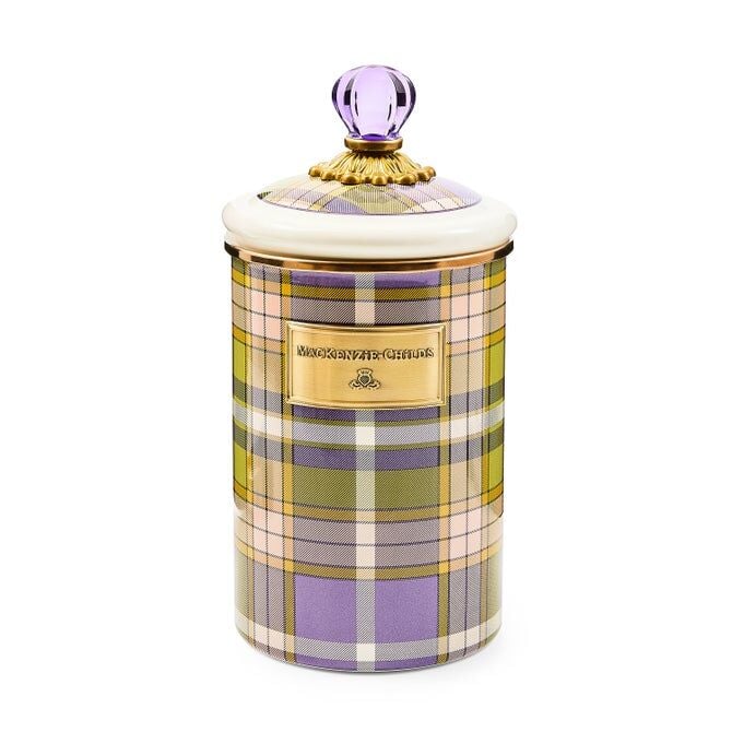 Tartan Violet Large Canister