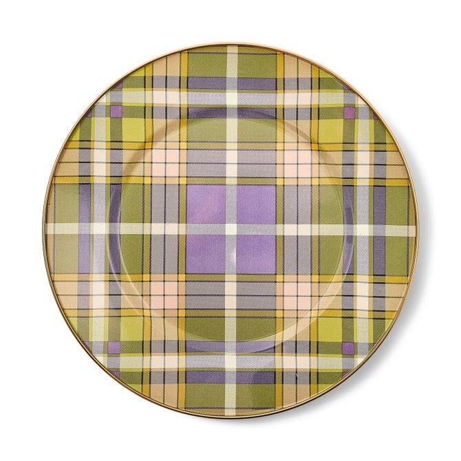 Tartan Violet Dinner Plate
