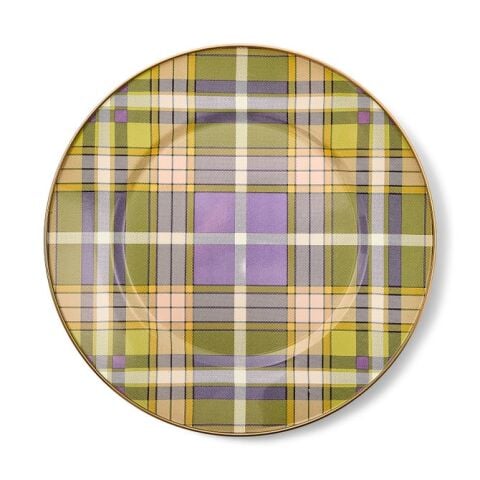 Tartan Violet Dinner Plate