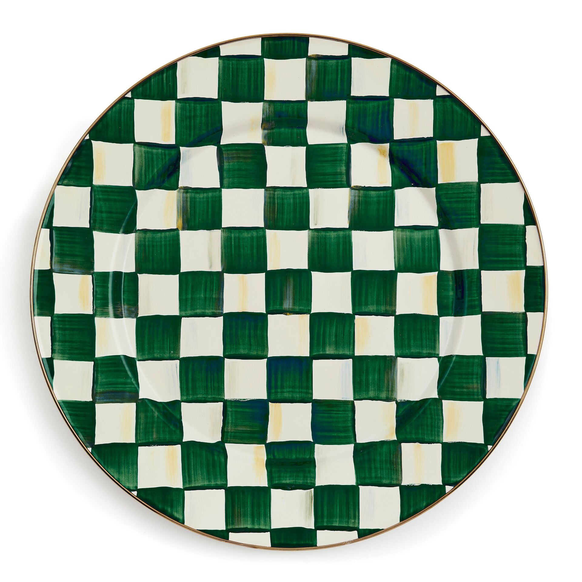 Emerald Check Serving Platter