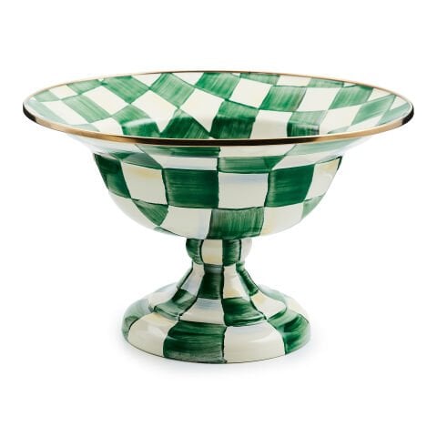 Emerald Check Large Compote