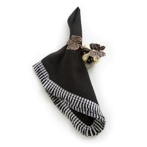 Courtly Stripe Pumpkin Napkin Rings - Set of 4