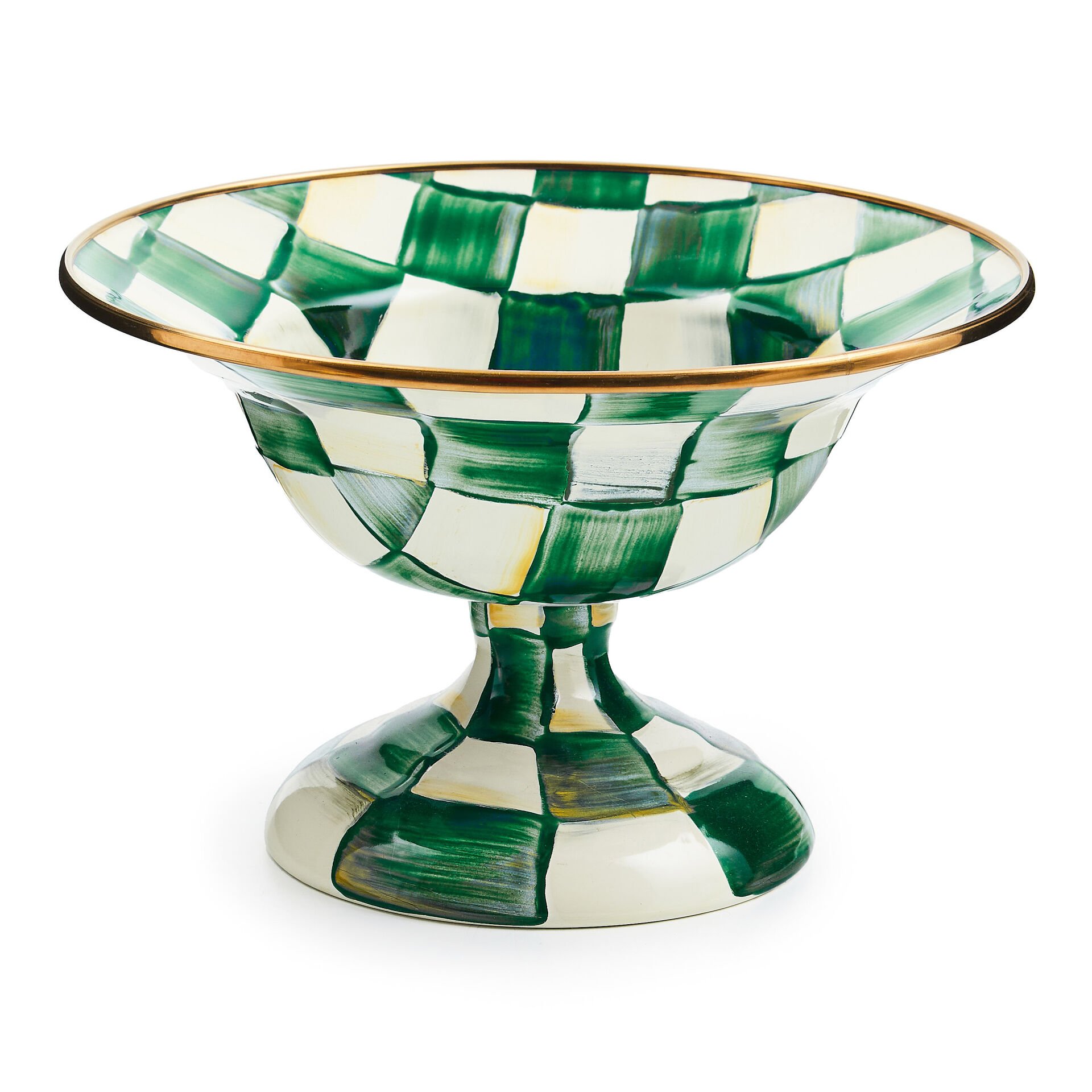 Emerald Check Small Compote