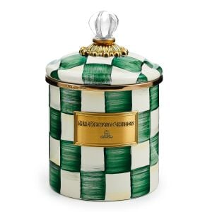 Emerald Check Small Canister