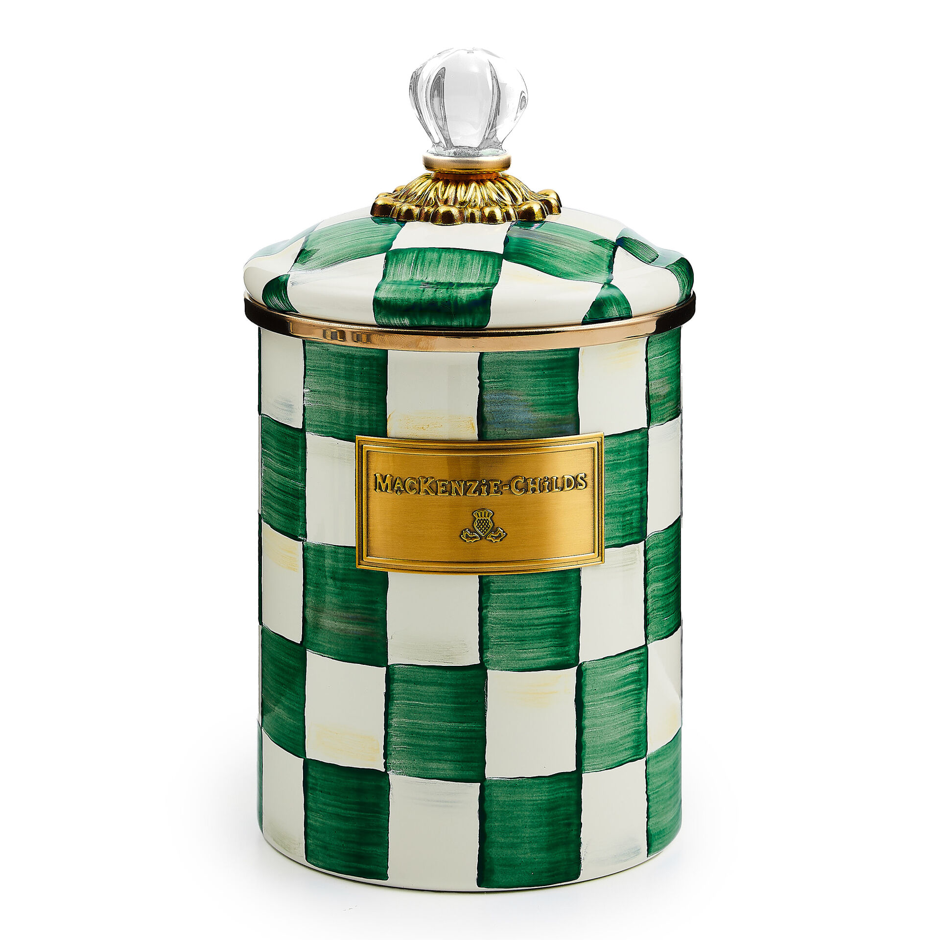 Emerald Check Medium Canister