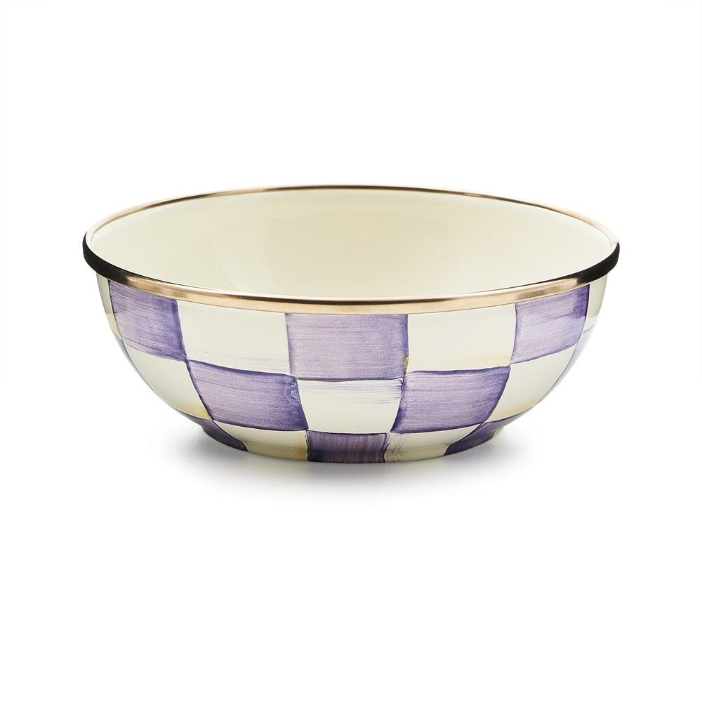 Violet Check Everyday Bowl