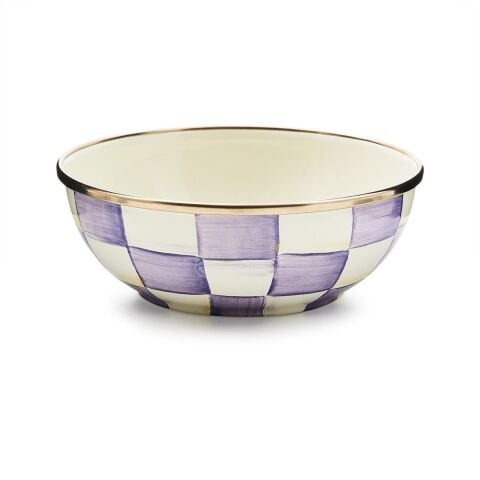 Violet Check Everyday Bowl