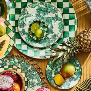 Emerald English Garden Dinner Plate