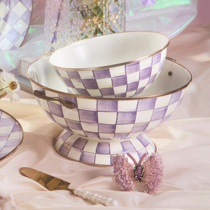 Violet Check Everything Bowl