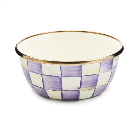 Violet Check Pinch Bowl