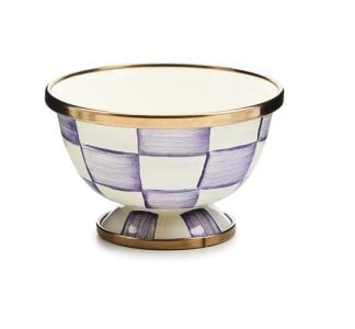 Violet Check Little Sugar Bowl