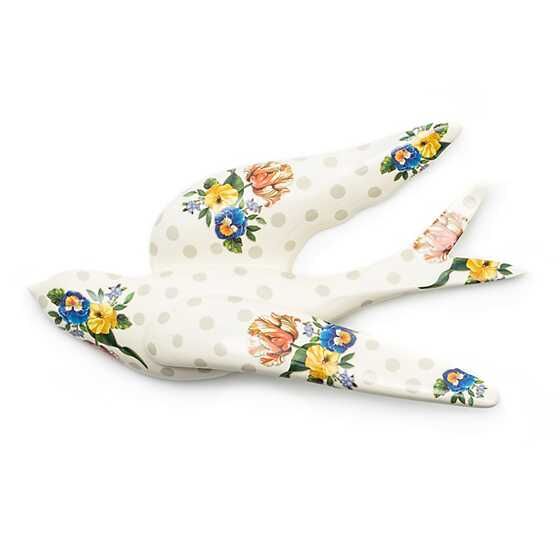 Wildflowers Swallowtail Wall Decor - Grey