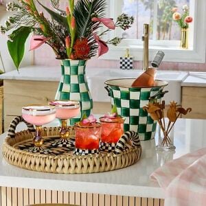 Emerald Check Wine Cooler