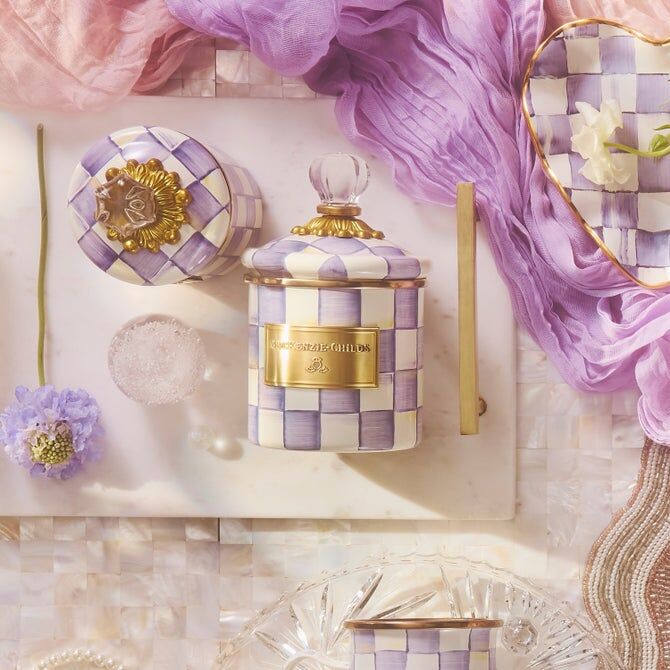 Violet Check Demi Canister