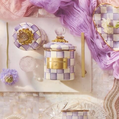 Violet Check Demi Canister