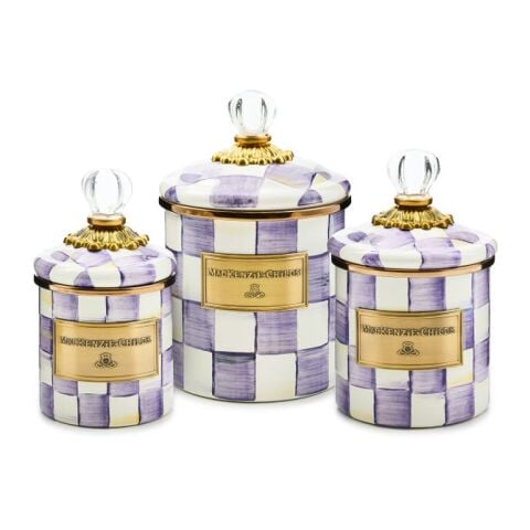 Violet Check Demi Canister