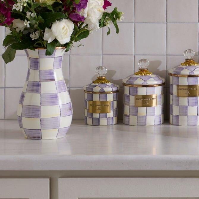 Violet Check Demi Canister