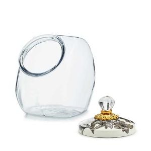 Cookie Jar with Sterling English Garden Lid