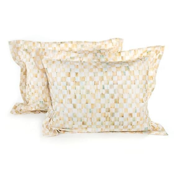 Parchment Check Set Of 2 Standart Shams