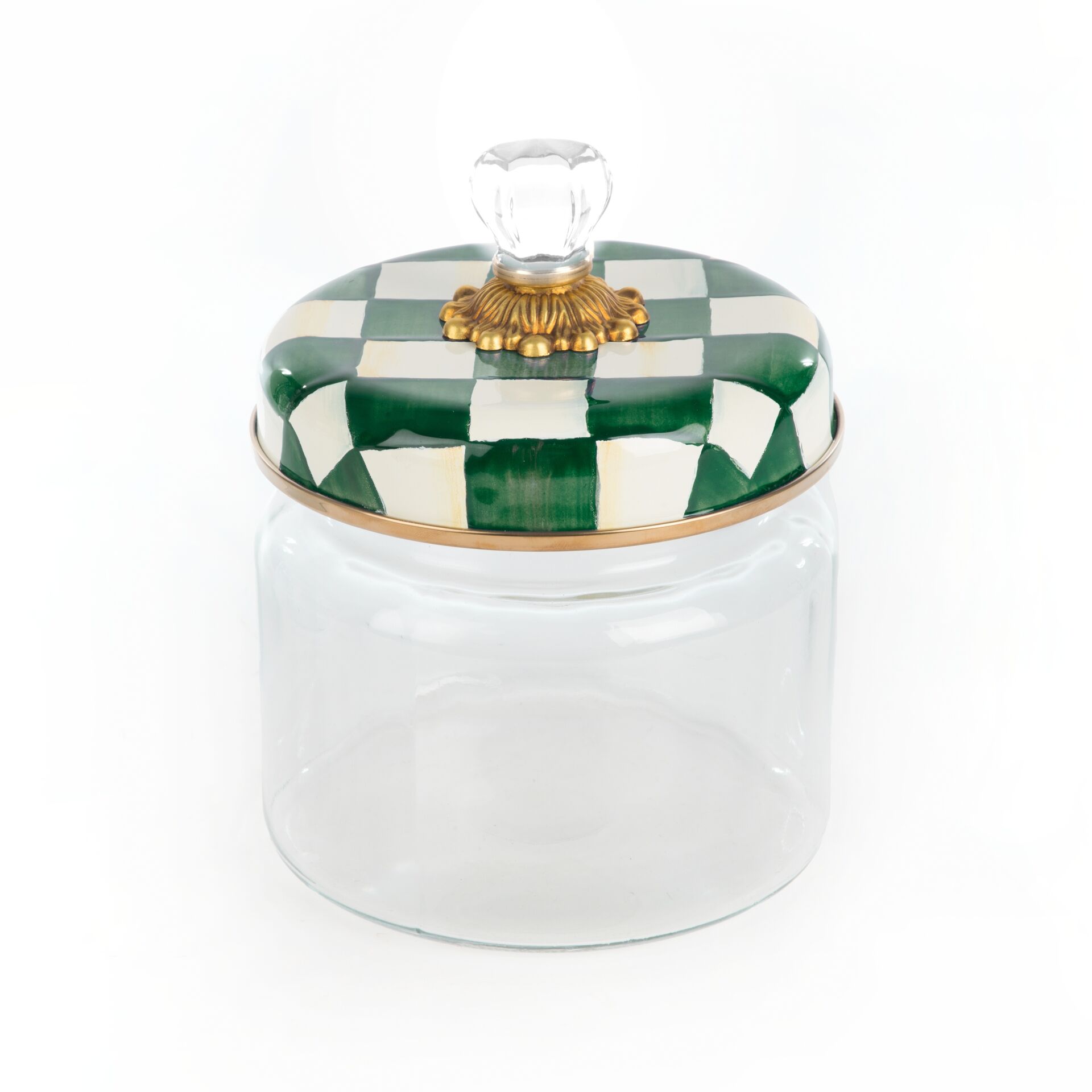 Emerald Check Small Kitchen Canister