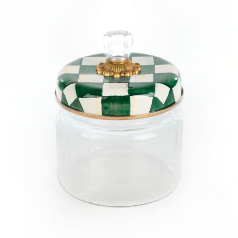 Emerald Check Small Kitchen Canister