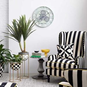 Sterling Check Farmhouse Wall Clock - Small