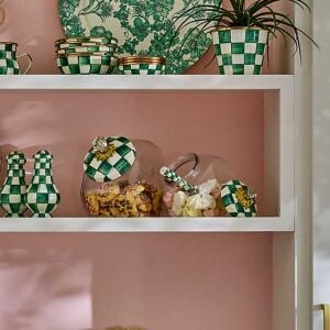 Sweets Jar with Emerald Check Lid
