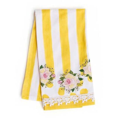 Wildflowers Dish Towel  Yellow