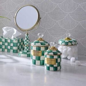 Emerald Check Demi Canister