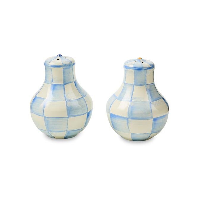 Sky Check Salt & Pepper Shakers