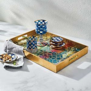 Mosaic Abstract Lacquer Tray