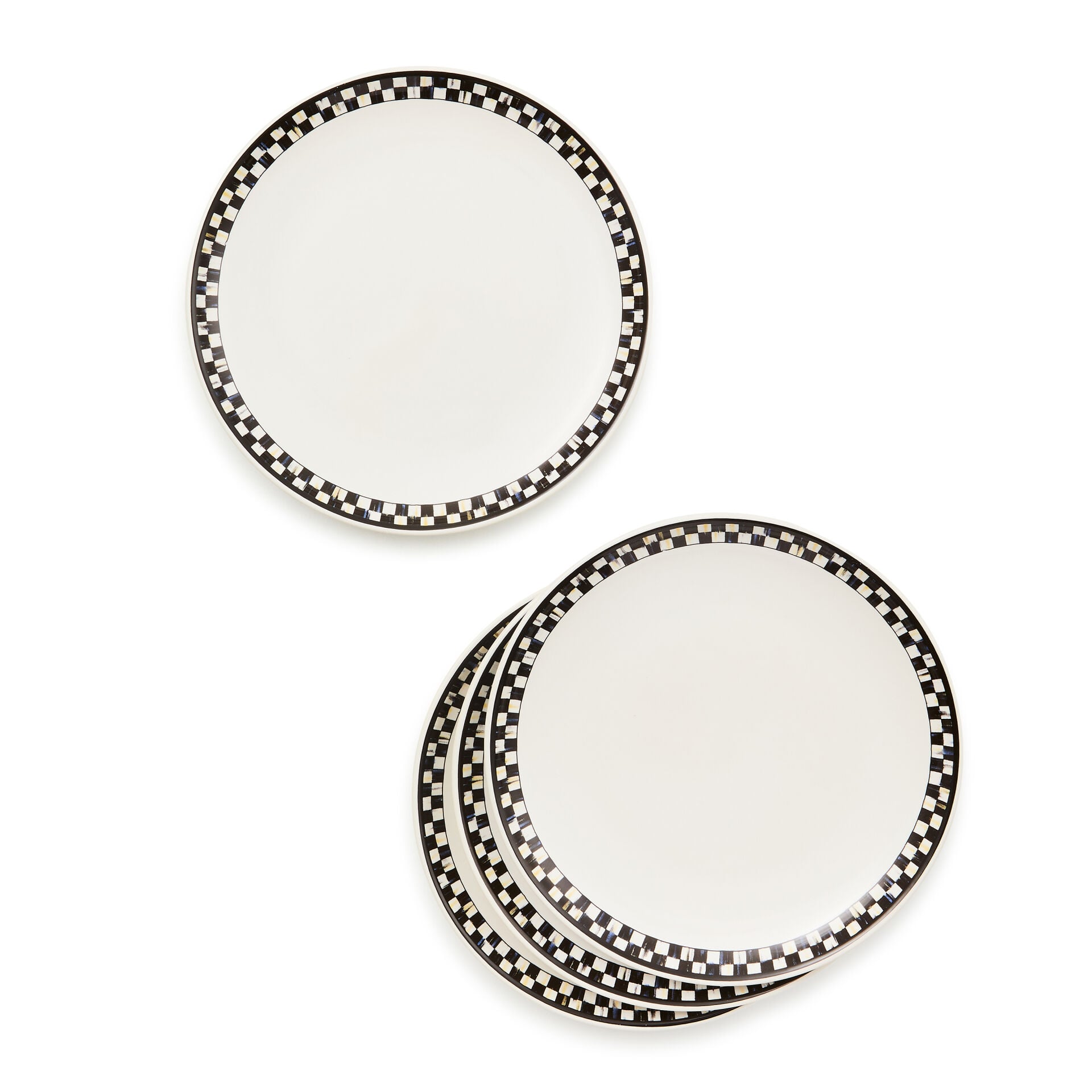 Courtly Check Everyday Lunch Plates Set of 4