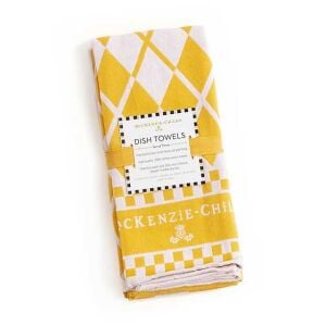 Argyle Dish Towels - Yellow - Set of 3